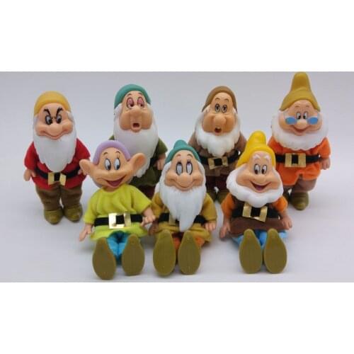 Disney Snow White and The Seven Dwarfs Cartoon Action Figure Toys Cute Princess PVC Model Dolls Children Kids Collection Toys