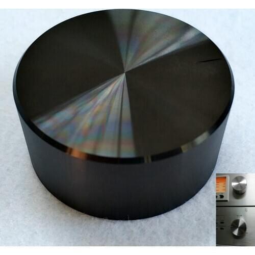 GHH Black Silver Gold 30X17mm 6mm Alloy Knurled Shaft Hole Rotation Switch Volume Control Knob Cap Aluminum Potentiometer Knob