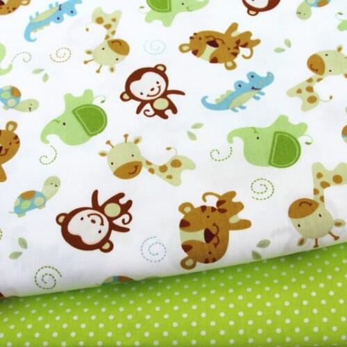 Cotton twill fabric monkey Printed baby quilting cotton fabric by meter DIY sewing craft cotton material