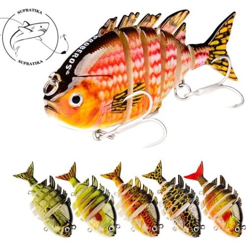 Artificial 6-Segments 15.5G/8CM Fishing Lure Hard Lure Diving Depth1.5-3 m Multi-Section High Quality Plastic Fishing Bait