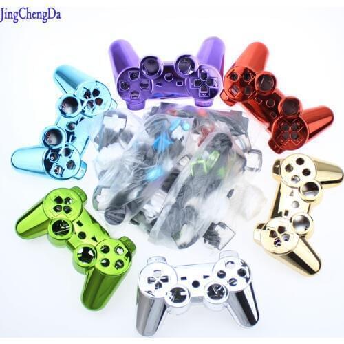 JCD Gold Full Controller Shell Case Housing Button Kit for Sony PS3 Bluetooth Controller