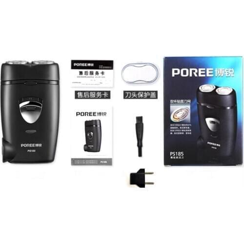 POREE PS185 Mini Pocket Electric Shaver Waterproof Men Face Shaving Machine Double-Ring Blade Rechargeable Beard Razor Trimmer