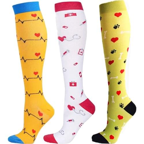 New Compression Socks Graduated Golf Tube Medical Edema Varicose Veins Nursing Socks For Outdoor Running Hiking Cycling Socks