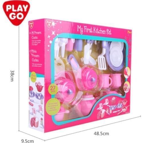 Playgo boxed kitchen utensils cooking drinking spoon cup pot Boy Girl Toys
