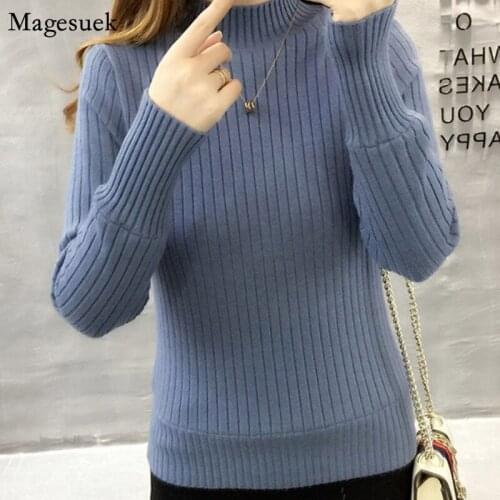 Fashion Warm Turtleneck Sweater Women 2021 New Autumn and Winter Clothes Knitted Pullover Women Long Sleeve Lady Sweaters 16247