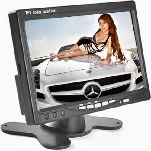 7" TFT LCD Car Monitor Reverse RearView LCD Color Monitor 2CH Video Input car monitor freeshipping dropshipping big discount