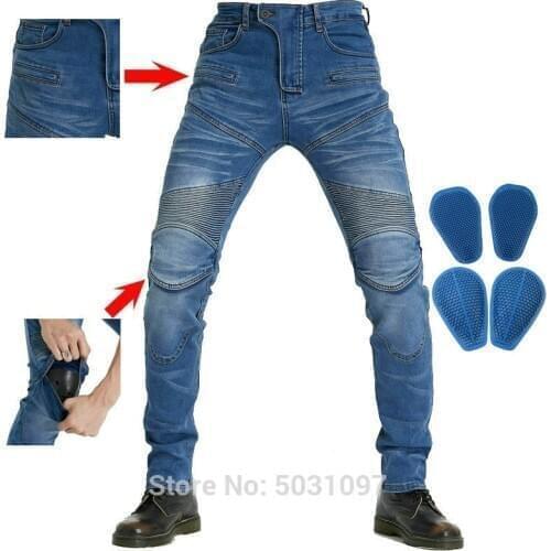 Volero Motorcycle Pants Pk-718 Slim Motorbike Cycling Protective Jeans Motor Sports Knight Casual Trousers With Protectors