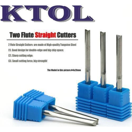 Hi-Quality 10pcs 4*28mm Mini End Mill Set,2 Straight Flute Milling Cutter Carbide CNC Router Bits, Woodworking Chipboard Cutters