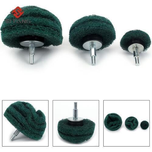 3pcs Grit180 Rotary polishing head Mounted Sanding Mop Polishing Pad set For Metal Polish burring Umbrella type polishing head