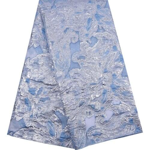 Zhenguiru New Beautiful Nigerian Gilding Lace Fabric 5 Yards African Lace Fabric For Party Wedding French Lace Cloth A1845