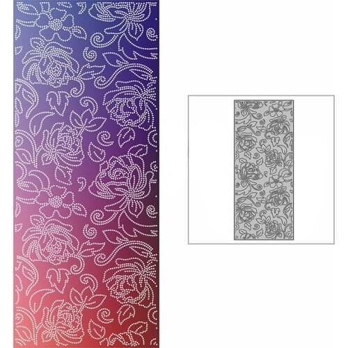 New Slim Spotted Lacy Flowers Background Plate Craft Embossing 2021 Metal Cutting Dies for DIY Scrapbooking Album Card Making