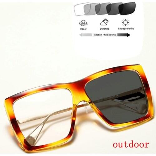 Oversized Sunglasses Photochromic Reading Glasses for women Hyperopia Presbyopia with diopters Outdoor Presbyopia Glasses NX