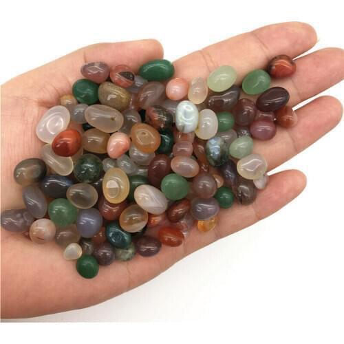 Wholesale 50g 7-9mm Natural Colorful Mixed Tumbled Agate Crystal Bulk Mix Assorted Stone Natural Quartz Crystals
