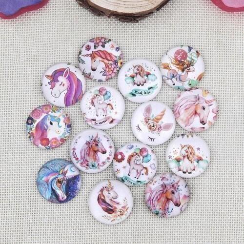 20pcs Cartoon Animal Photo Glass Cabochon 6/8/10/12/14/16/18/20/25mm Flat Back fit Round Pendant Ring BaseFor Diy Jewelry Making