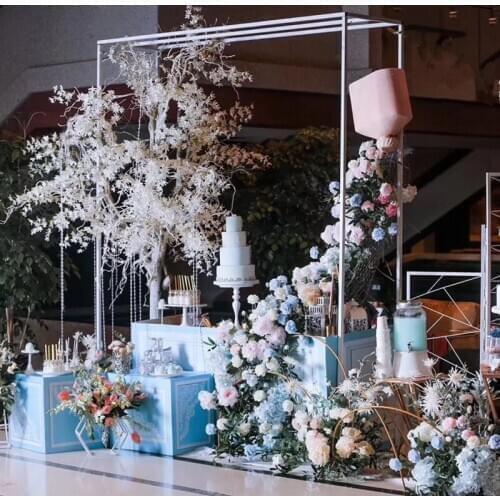 Wedding Arch pergola balloon arch Retractable backdrop stand metal arch party flower stand Event decoration