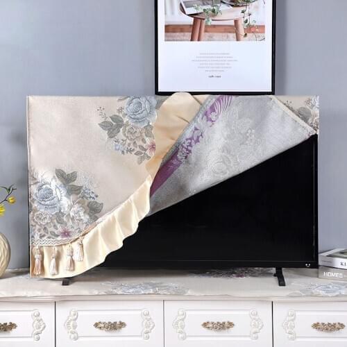 European and American-Style Yarn-Dyed Jacquard Television Cover Home Appliance Dust Cover LCD TV Dust Cover Cloth