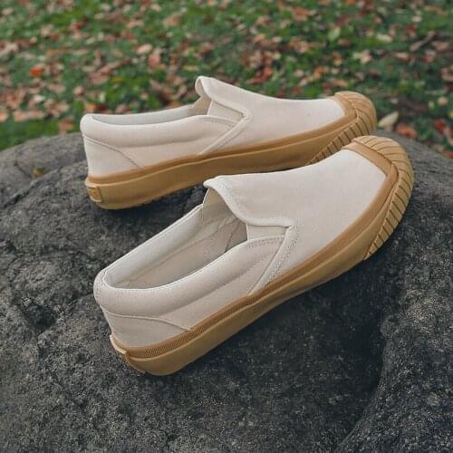 Women Retro Lazy Canvas Shoes Casual Solid Color Breathable Flat Shoes