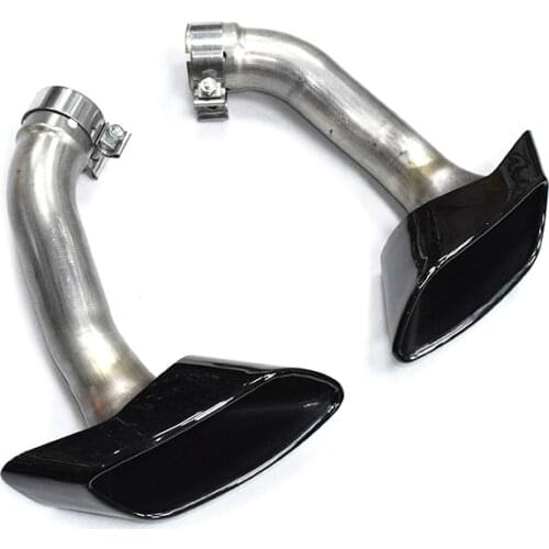 1 Pair 304 Stainless Steel Exhaust Pipe For BMW X6 E71 30D 35D 40D 2008-2013 Exhaust Tip Car Muffler Tip Tailpipe
