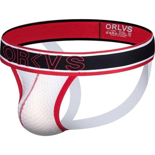 2020 ORLVS Brand Men Mesh Low Waist Sexy Men Underwear Briefs Gay Penis Pouch Wonderjock Bikini Underwear Jockstrap OR202