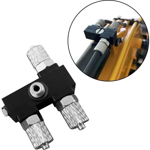 3 Channel CNC Metal Connector for Hydraulic Cylinder of 1/12 RC Excavator Bulldozer Car Parts