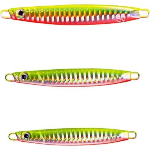 3 Pieces Hard Metal Fishing Lures Jig Baits 18g 21g 30g 3D Bionic Fishing Tackle for both saltwater and freshwater fishing
