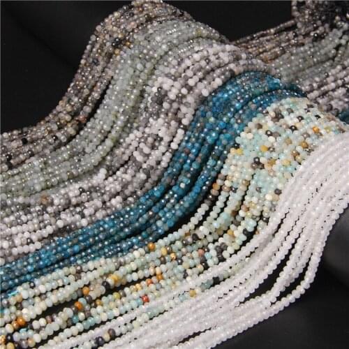 3x4mm Crystal Rondel Beads Wheel Faceted Natural Stone Beads for Jewelry Making Diy Jewelry Bracelet Accessories Jewelry Finding