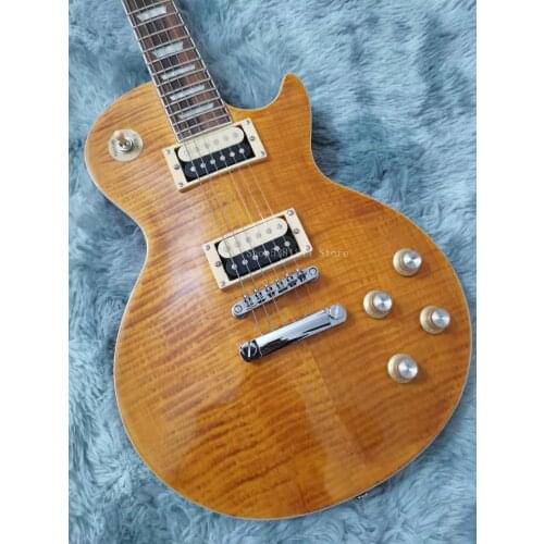 Free transportation, 6-string electric guitar, tiger surface, customizable