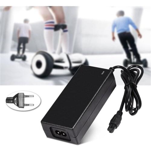 Charger Adapter for Hoverboard, Charging Adaptor with Cable for 2-Wheel Self-Balance Bike Scooter, EU/US Plug