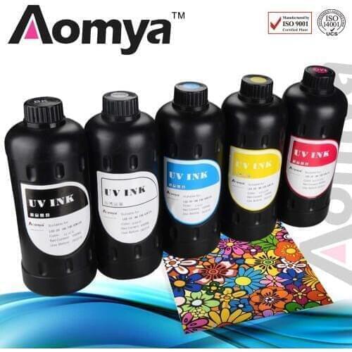 10x1000ml LED UV INK For Epson Flatbed UV printer Ink For Epson DX5 DX7 print on all hard material