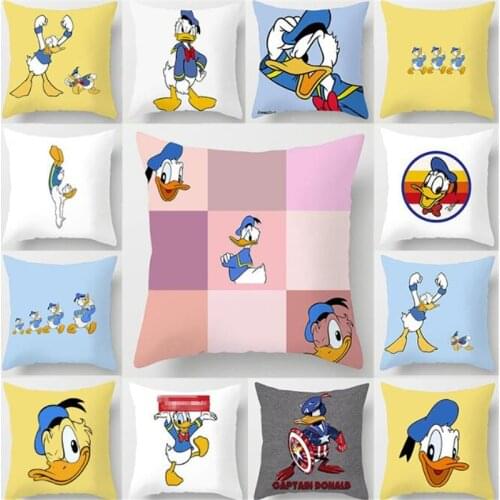 Disney Cartoon Pillow Case Donald Duck Cushion Cover Home Decoration Pillowcase Sofa Christmas Decor Pillow Cover Children Gifts