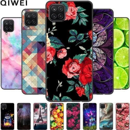 For Samsung A12 Phone Case Flowers Printed Silicone Soft Case For Samsung Galaxy A12 Protective Back Cover For Galaxy A12 A 12
