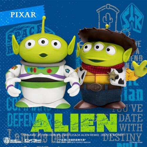 Beast kingdom Disney Toy Story Drag version Buzz Lightyear Three-Eyed Gift Figure Collection garage kit