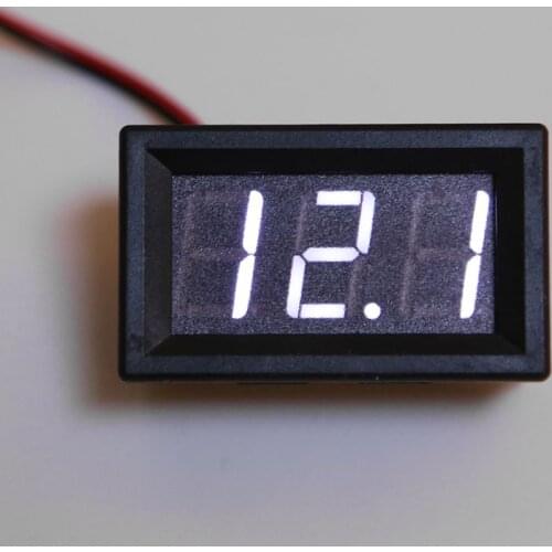 DC 5V-120V Digital Voltmeter LED Display Panel 2 Wire Volt Voltage Test Meter For 12V 24V 96V Electromobile Motorcycle