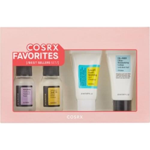 COSRX Favorites Best Sellers Set 1pack(20ml*4) Korean SkinCare Essentials SET Calm Moisturize Skin Nonsensitive Facial Cleanser