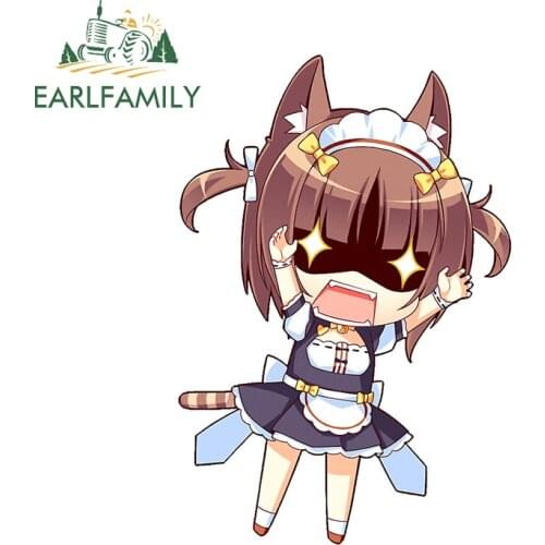 EARLFAMILY 13cm x 8.9cm for Nekopara Azuki Car Sticker Auto Bumper Window DIY Anime Decals Decoration Suitable for VAN RV SUV