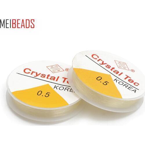 MEIBEADS 1 Roll 10M Width 0.5/0.7mm Crystal TEC(Korea TPU Cord) White Color Jewellry Accessories Jewelry Findings UF7052