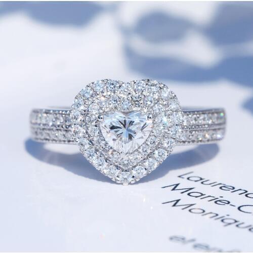 Classical Luxury Jewelry Pure 100% 925 Sterling Silver Pear Cut 5A Cubic Zirconia Pave CZ Party Wedding Band Ring for Women Gift