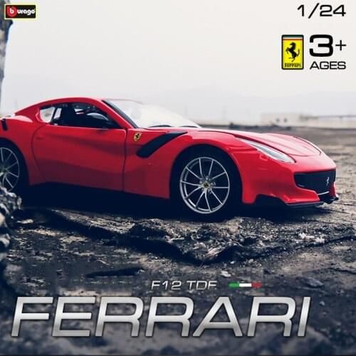 Bburago 1:24 Hot style Ferrari F12 TDF Car Model Die-casting Metal Model Children Toy Boyfriend Gift Simulated Alloy Collection