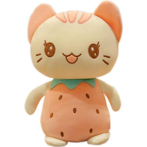 Cute deer plush toy cartoon fruit pillow simulation cat doll creative girl birthday gift doll