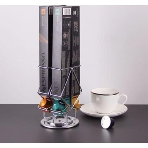 New Band Nespresso Coffee Capsules Holder Stand Dispensing Tower Stand Holder Soporte Capsulas Pods Storage Shelves Rack