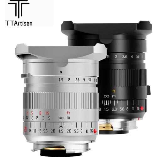 TTArtisan 21mm F1.5 Full Fame Lens for Leica M-Mount Cameras Like Leica M-M240 M3 M6 M7 M8 M9 M9p M10(Silver)