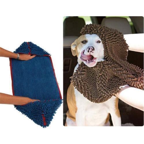Dog Bath Dry Towel With Hand Pockets Durable Quick Drying Washable Prevent Mud Dirt Dog Towels Pet Products Dog Supplies 979645
