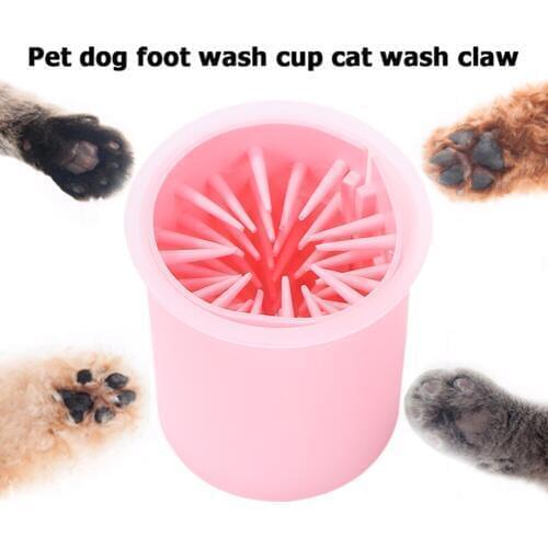 Portable Dog Cat Dirty Paw Cleaner Cup Pet Puppy Kitten Soft Feet Washer Bucket for Household Animal Dog Accessories