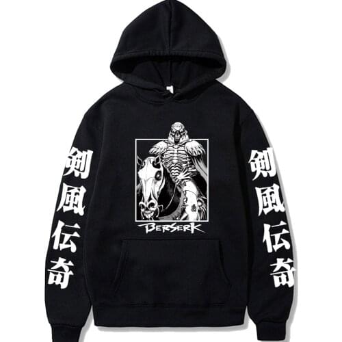 Uniex Hot Anime Berserk Pullover Tops Long Sleeve Hip Hop Fashion Hoodie