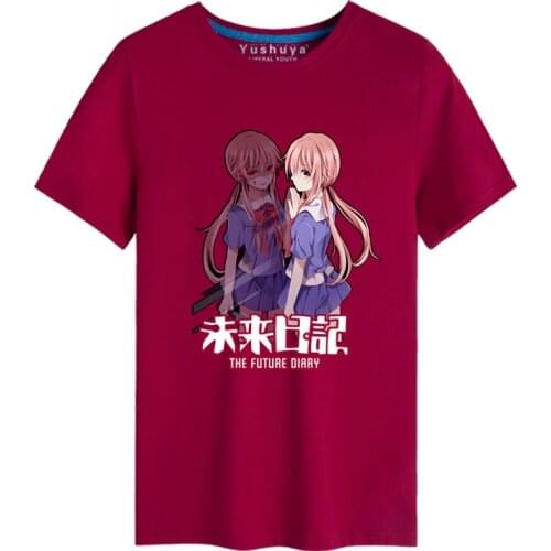 Unisex Mirai Nikki Gasai Yuno Amano Yukiteru T-Shirt Tee Top T Shirt