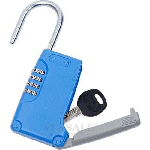 High Quality Hidden Key Safe Box 4-Digital Password Combination Lock With Hook Mini Metal Secret Box For Home Villa Caravan