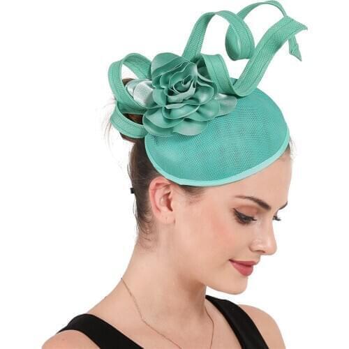 Fashion Flower Millinery Fascinator Hat Hair Clip Women Cocktail Wedding Party Bridal Hat Fascinator Ladies Dress Hair HeadbandS