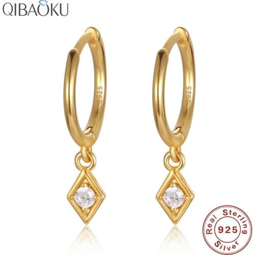 S925 Sterling SIlver Earrings Small Lab Diamond Gold Hoop Earrings For Women Cute Butterfly Horse Animal Circle Earrings