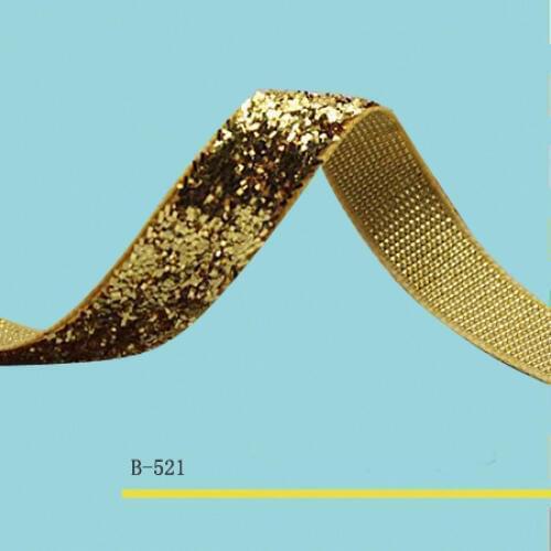 1-1/2" Glitter Velvet Ribbon Gold Fashion Metallic Glitter Ribbon Sparkle Ribbon