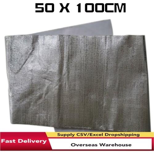 1pcs 50x100cm Thermal exhaust Tape Air Intake Heat Insulation Shield Wrap Reflective Heat Barrier Self Adhesive Engine Accessor